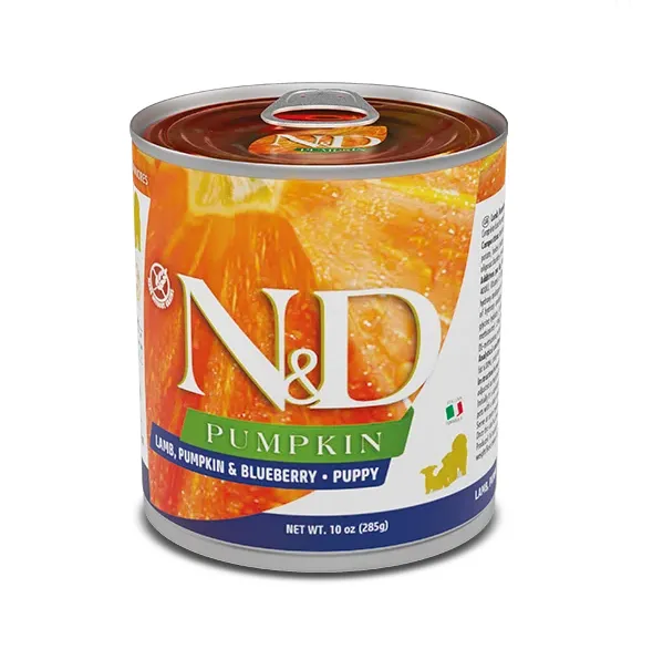 Farmina Dog N&D Grain Free Pumpkin Lamb&Blueberry Puppy All Breeds з гарбузом, ягням, чорницею для усіх порід 285г 02550