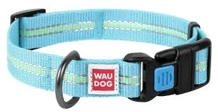 45622 Нашийник WayDog Nylon світлонакопичувальний (шир-15мм, 23-35см) блакитний