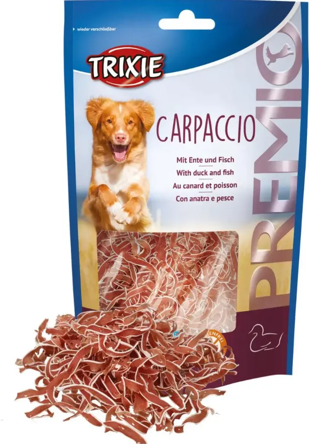 31804 Ласощі для собак Trixie Premio Carpaccio качка, риба 80г
