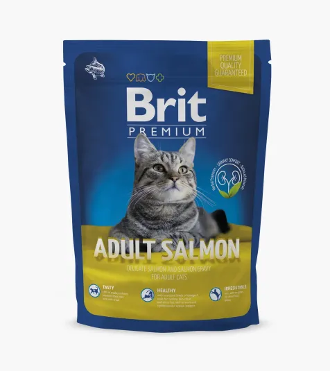 Brit Premium Cat Adult Salmon сухий корм для дорослих котів з лососем 800g