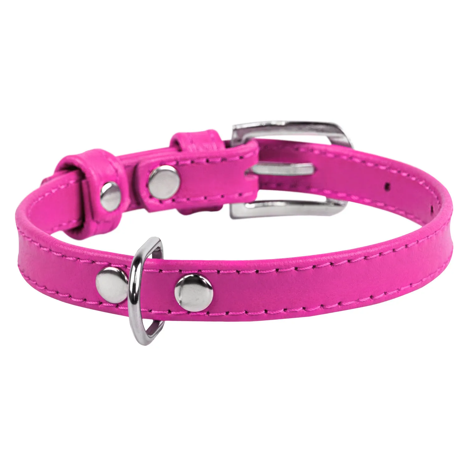 CoLLaR Glamour нашийник без прикрас (рожевий), W 9 мм, L 18-21 см