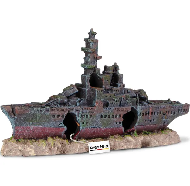 Декорація "Затонулий корабель" Kruger Meier Battleship 23*5*11см КМ24411