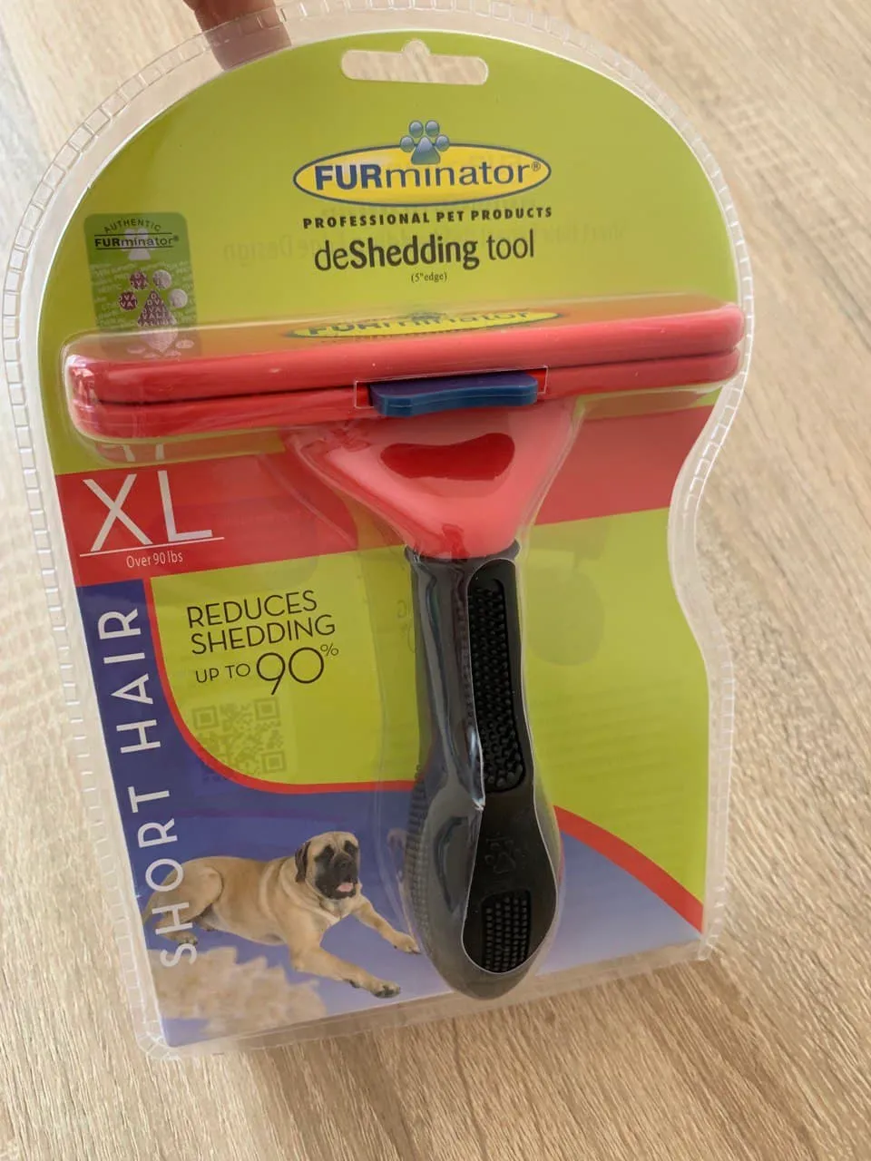 FURminator 125*5mm з кнопкою для соб. коротк. шерсть червоний DeShedding Tool