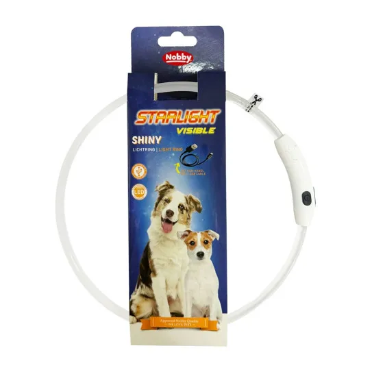 78234 Нашийник Nobby Starlight Visible LED М d10*40см червоний