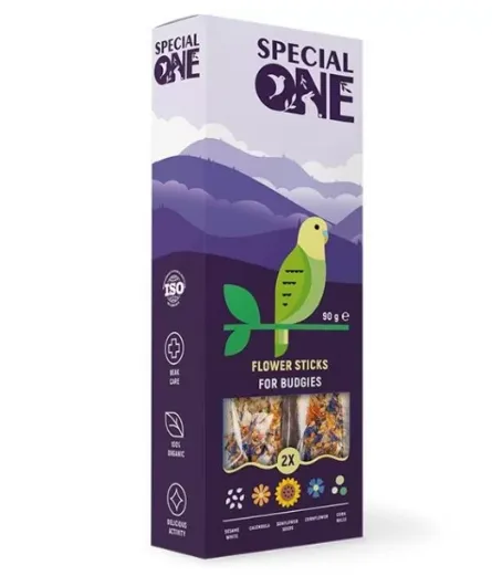 Палички SPECIAL ONE "Квіткові" для хвилястих птахів 60г PR242347