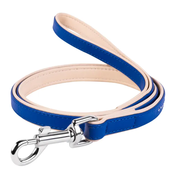 38942 Повідець CoLLaR brilliance зі стразами Ш 25мм Д 122см синій