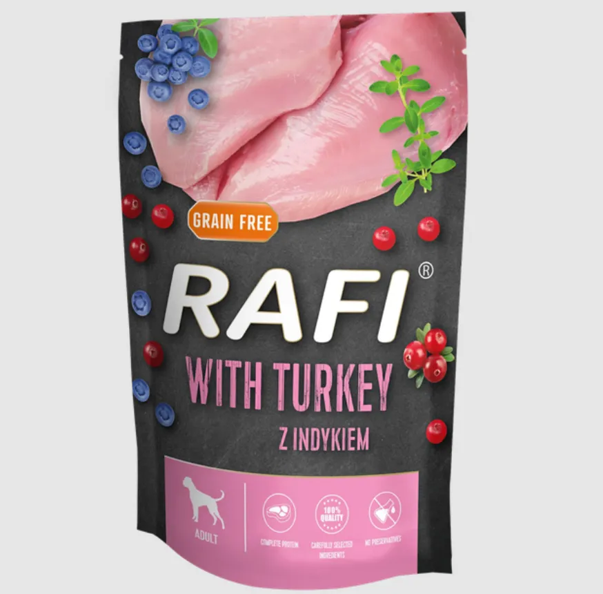 Rafi для собак пауч з індичкою 500г