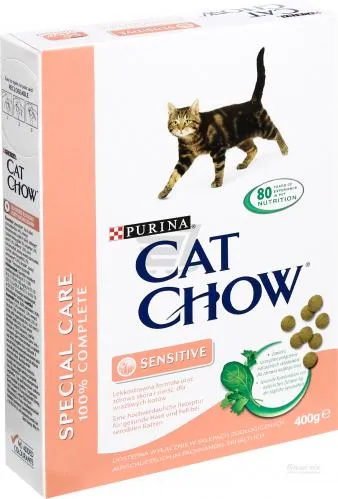 Cat Chow Sensitive (лосось), 400 г