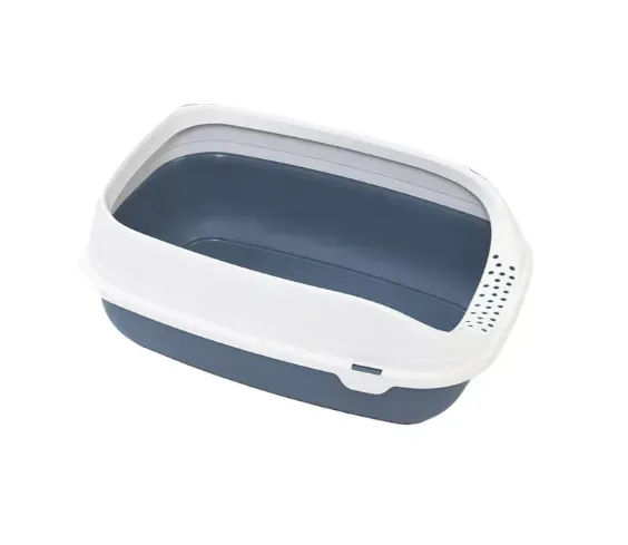 Туалет для котів з рамкою "BETA PLUS MINI DARK BLUE" 43*31*16