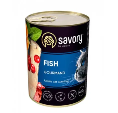 Корм Savory вологий для вибагливих котів з рибою 400г 30655