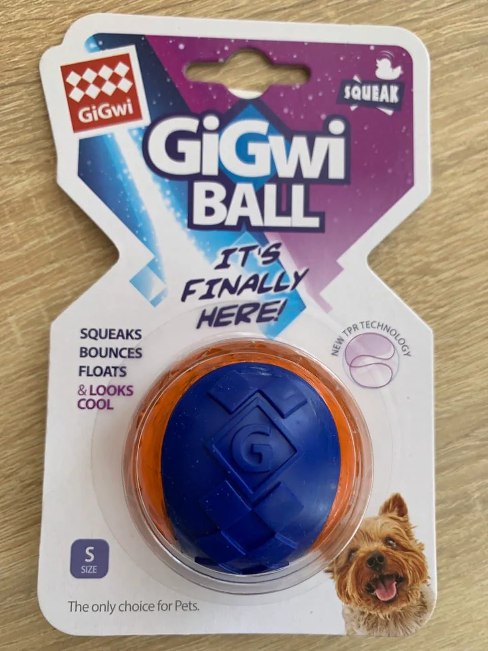 6294 Іграшка для собак М'яч GiGwi Ball with Squeaker biue/orange,S