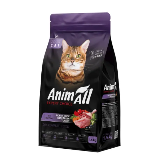 Сухий корм AnimAll для котів з індичкою та качкою 1.5кг