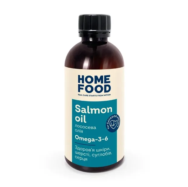 Олія для собак та котів з лосося Home Food 200мл