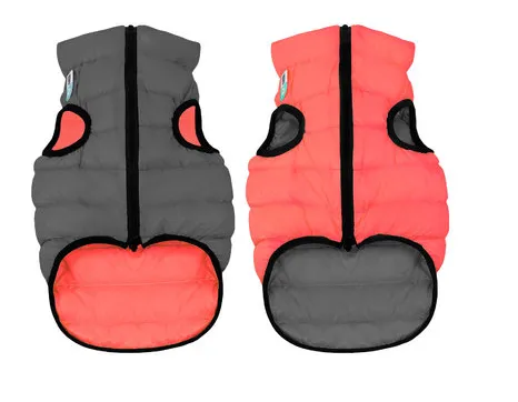 1846 Курточка для собак AiryVest двостороння, розмір М 40, коралово-сіра