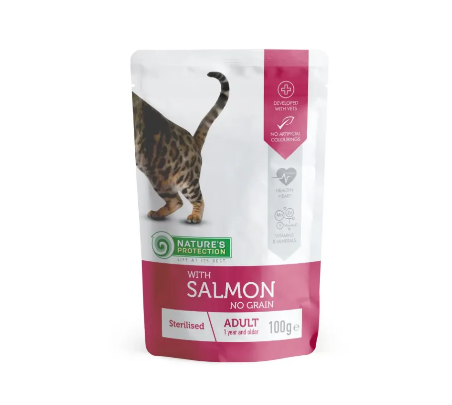 Корм для котів Nature's Protection Sterilized Лосось 100г