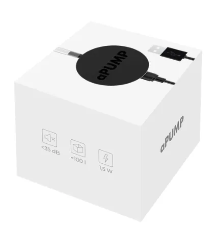 Безшумний акваріумний компресор aPUPM USB 5V для акваріумів до 100л 7910