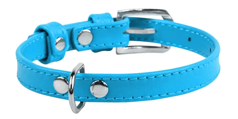 32002 Нашийник "CoLLaR GLAMOUR" без прикрас (шир.9мм, довж.18-21см) блакитний