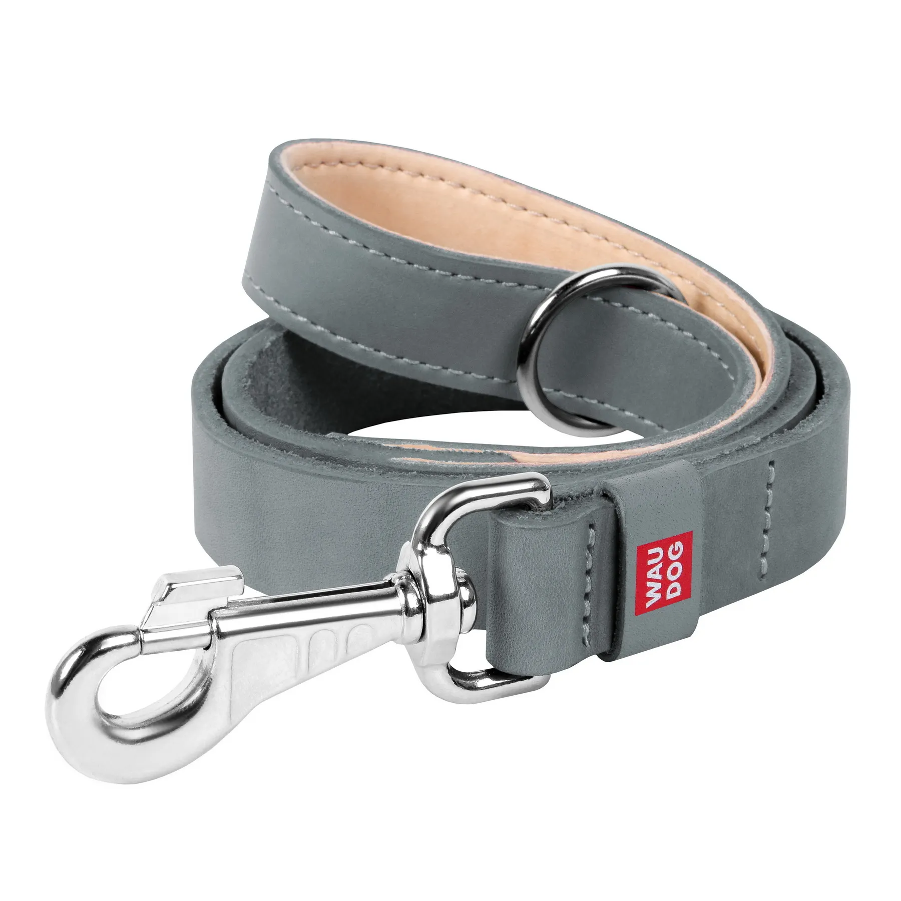 CoLLaR WauDog Classic повідець шкіряний (сірий), W 14 мм, L 122 см