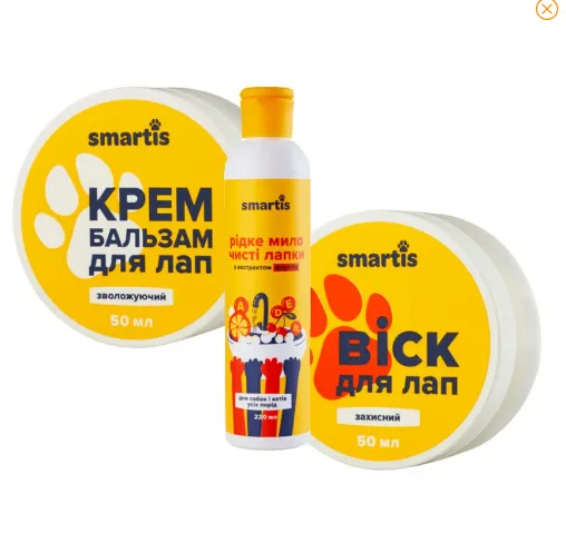 5003 Набір для лап (віск, крем-бальзам, рідке мило) Smartis