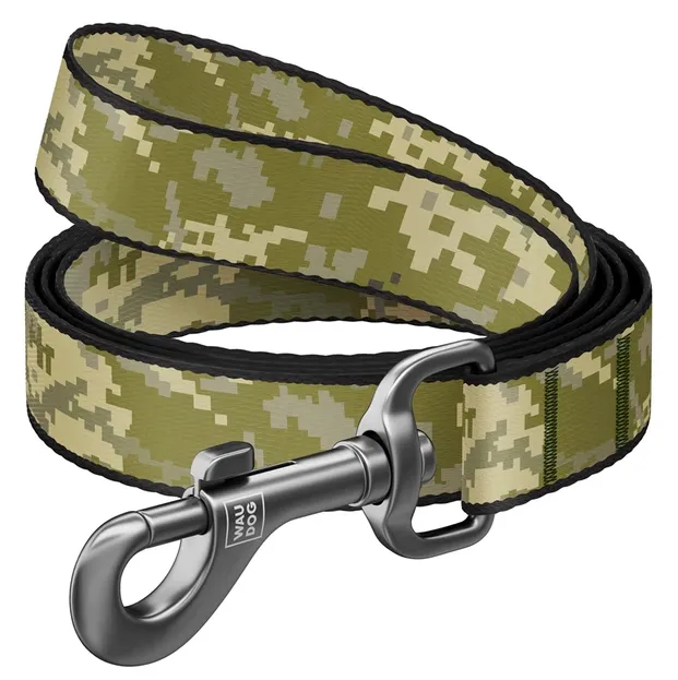 342-4026 Повідець WAUDOG Nylon малюнок "Мілітарі" L-XXL Ш 25мм Д 122см
