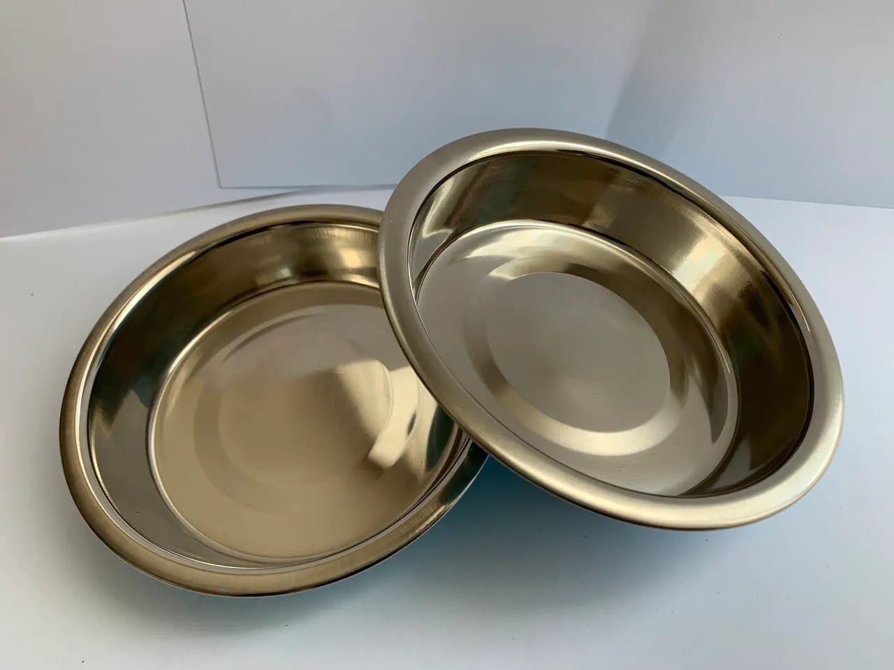 М 130 Миска металева для кота "Kitty Food" блакитна 0,3л