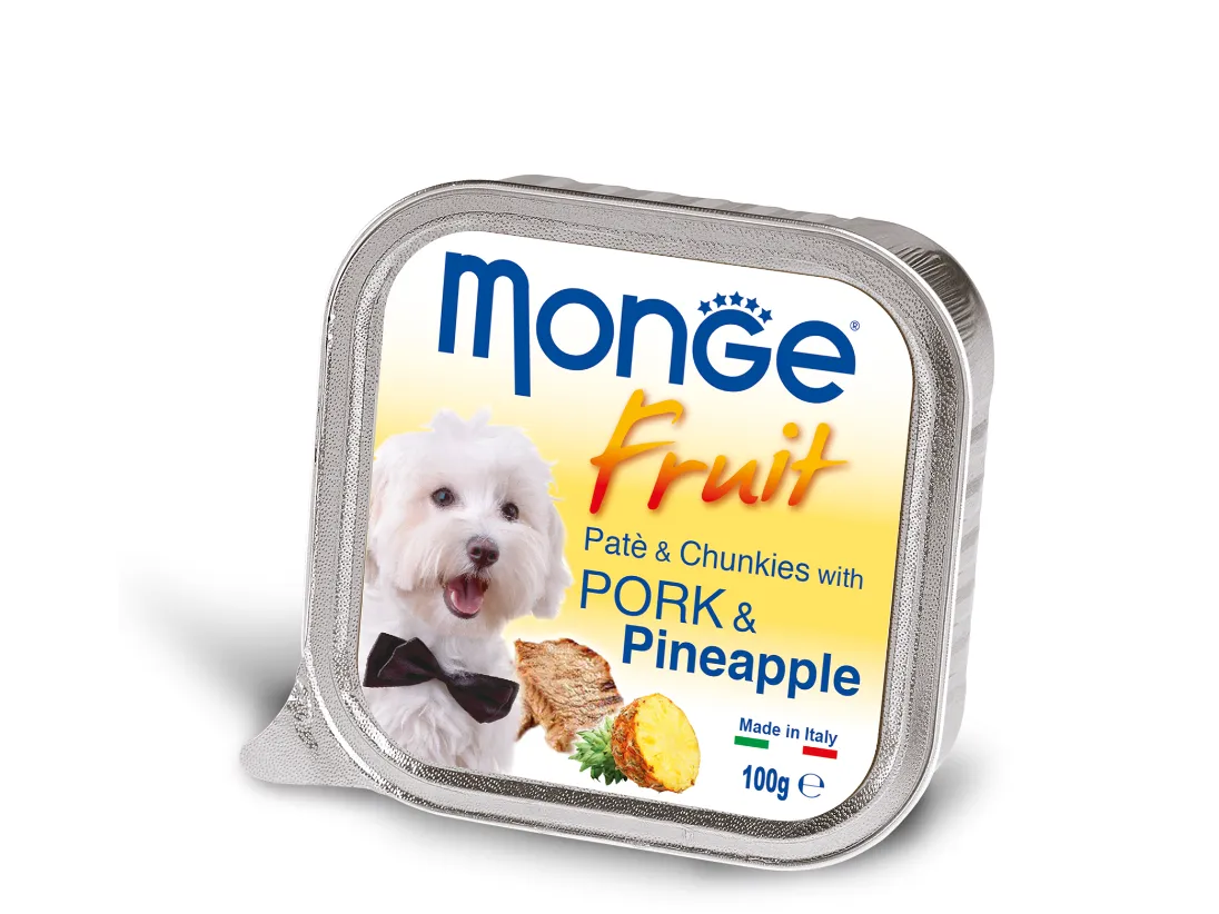 Корм для собак MONGE Fruit Pork/Pineapple свинина/ананас 100г