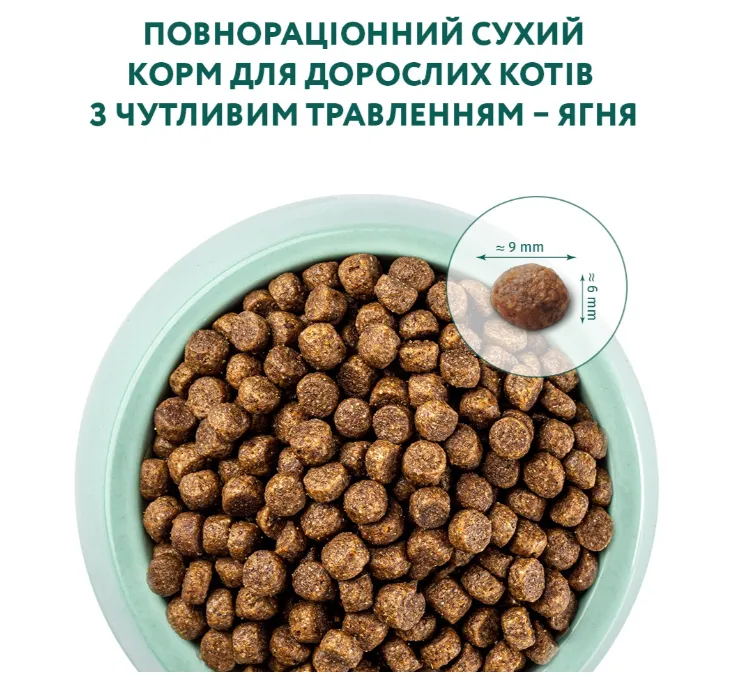 Optimeal для котів з чутлив. травл. ягня 1кг 