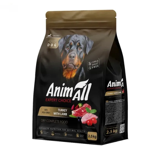 Сухий корм AnimAll для собак великих порід з індичкою та ягням 2.5кг