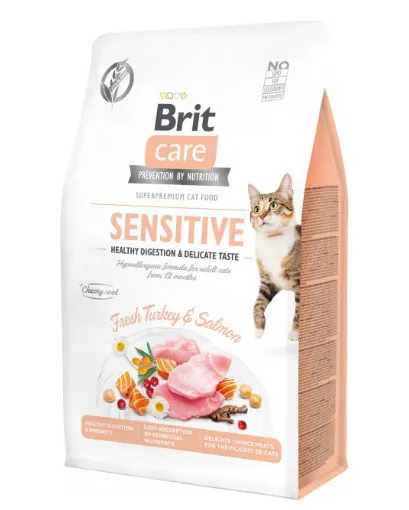 Brit Care Cat GF Sensitive HDigestion & Delicate Taste (для вибагливих кішок) 0.4кг