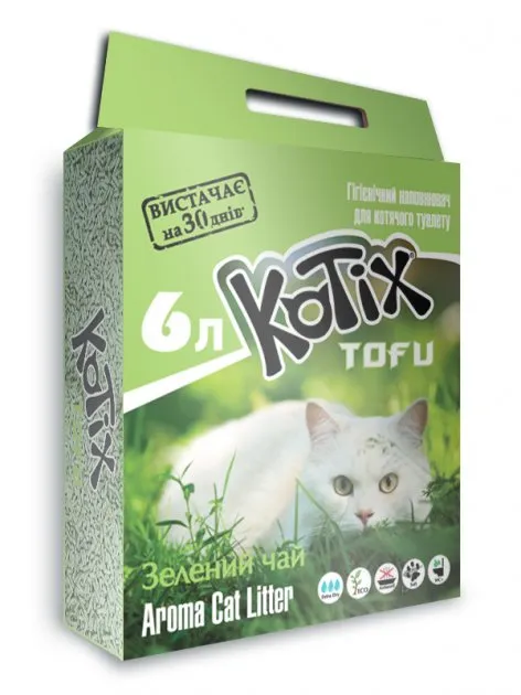 Наповнювач KOTIX TOFU Green Tea, 6L