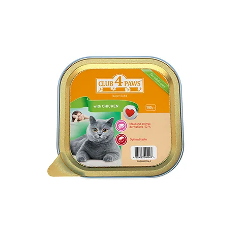 Клуб 4 Лапи паштет для котів (курка), 100 г