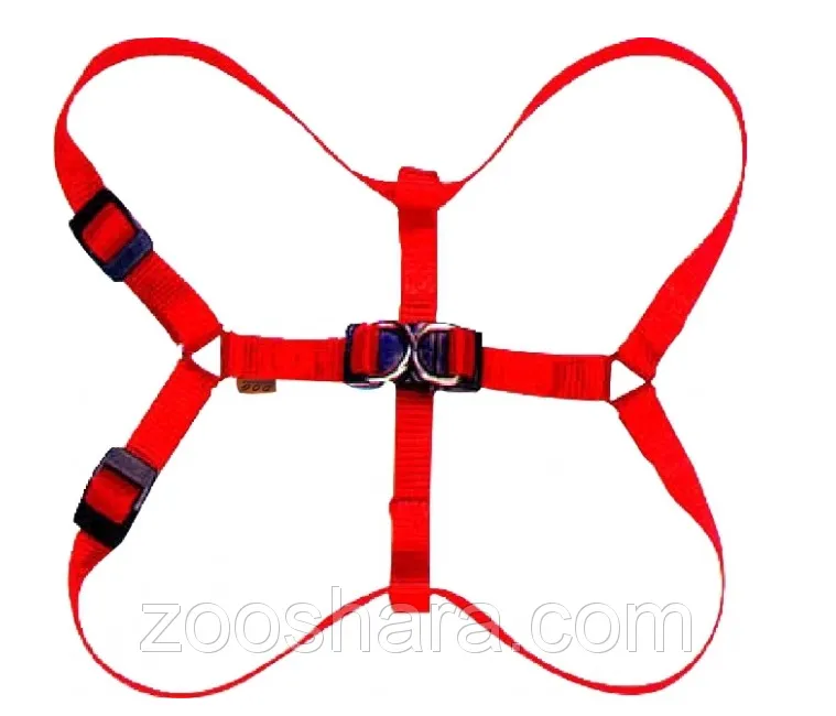 CoLLaR Dog Extremе шлея з нейлону регульована (червона), W 25, А 60-90 см