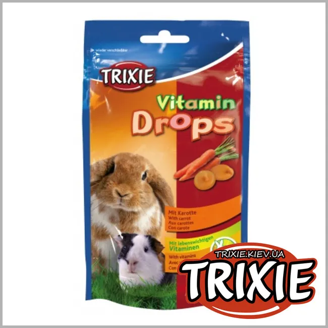 Trixie Vitamin Drops вітаміни для гризунів (морква), 75 г
