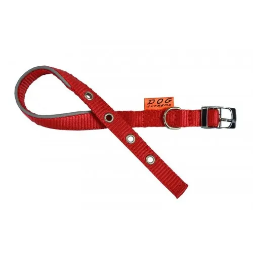 CoLLaR нашийник з нейлону зі світловідбиваючою вставкою (червоний), W 15 мм, L 27-35 см