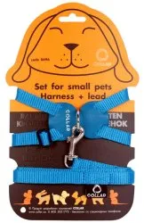CoLLaR Dog Extremе шлея з нейлону для кроликів з повідцем на планшеті (синя), W 15, А 30-45 см