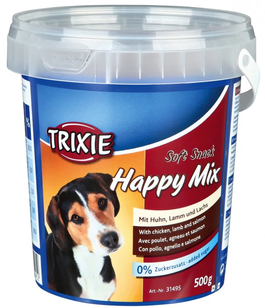 Trixie Soft Snack Happy Mix ласощі для собак (курка/баранина/лосось), 1 шт