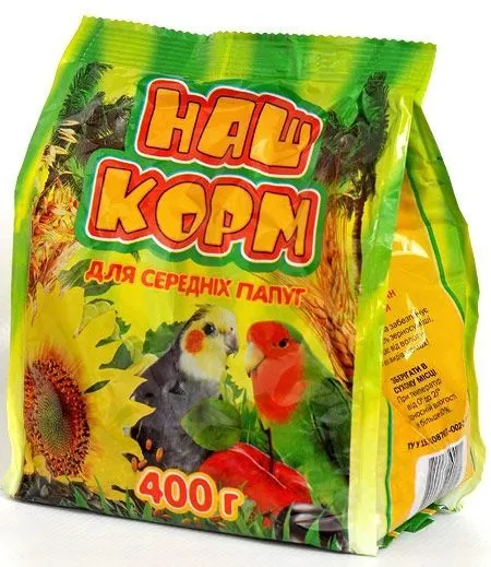 Наш Корм для середніх папуг, 400 г