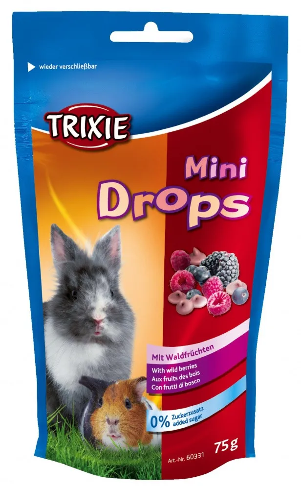 Trixie Mini Drops вітаміни для гризунів (лісові ягоди), 75 г