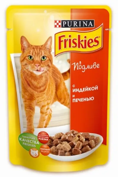 Friskies пауч для котів (індичка&печінка), 100 г