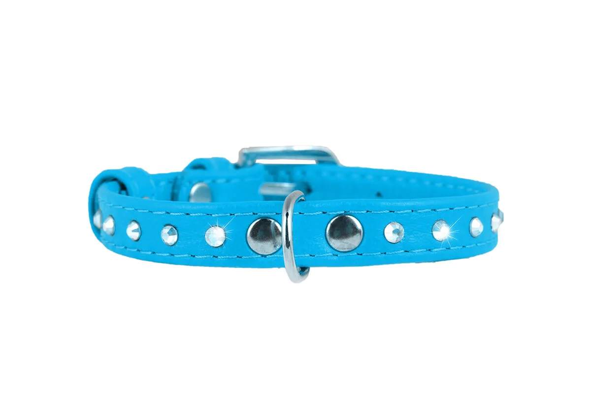 CoLLaR Glamour нашийник зі стразами (ментоловий), W 9 мм, L 18-21 см
