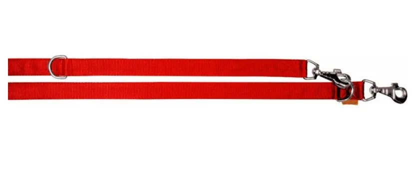 CoLLaR Dog Extreme повідець-перестібка нейлоновий подвійний (червоний), W 20 мм, L 100-180 см