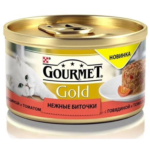Gourmet Gold ніжні биточки жб. (яловичина), 85 г
