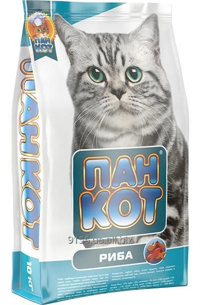 Пан-Кіт сухий для котів (риба), 1 кг (мішок 10 кг)