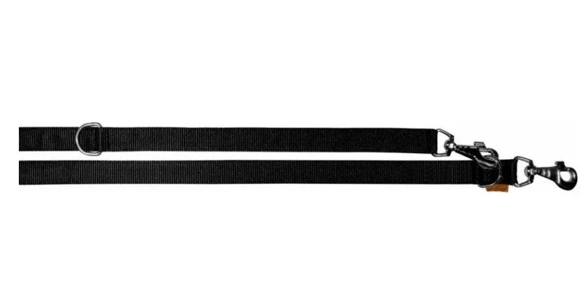 CoLLaR Dog Extreme повідець-перестібка нейлоновий подвійний (чорний), W 20 мм, L 100-180 см