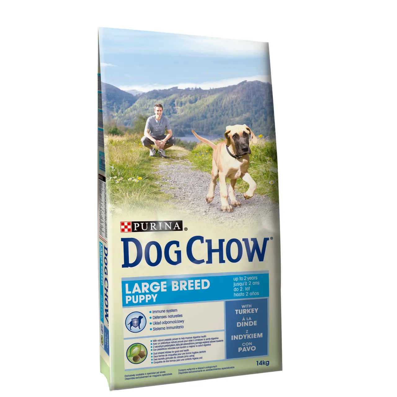 Dog Chow Puppy Large Breed для цуценят великих порід (індичка), 1 кг (мішок 14 кг)