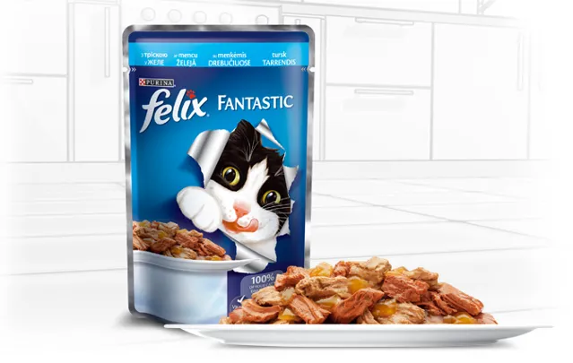 Felix Fantastic пауч для котів в желе (тріска), 100 г