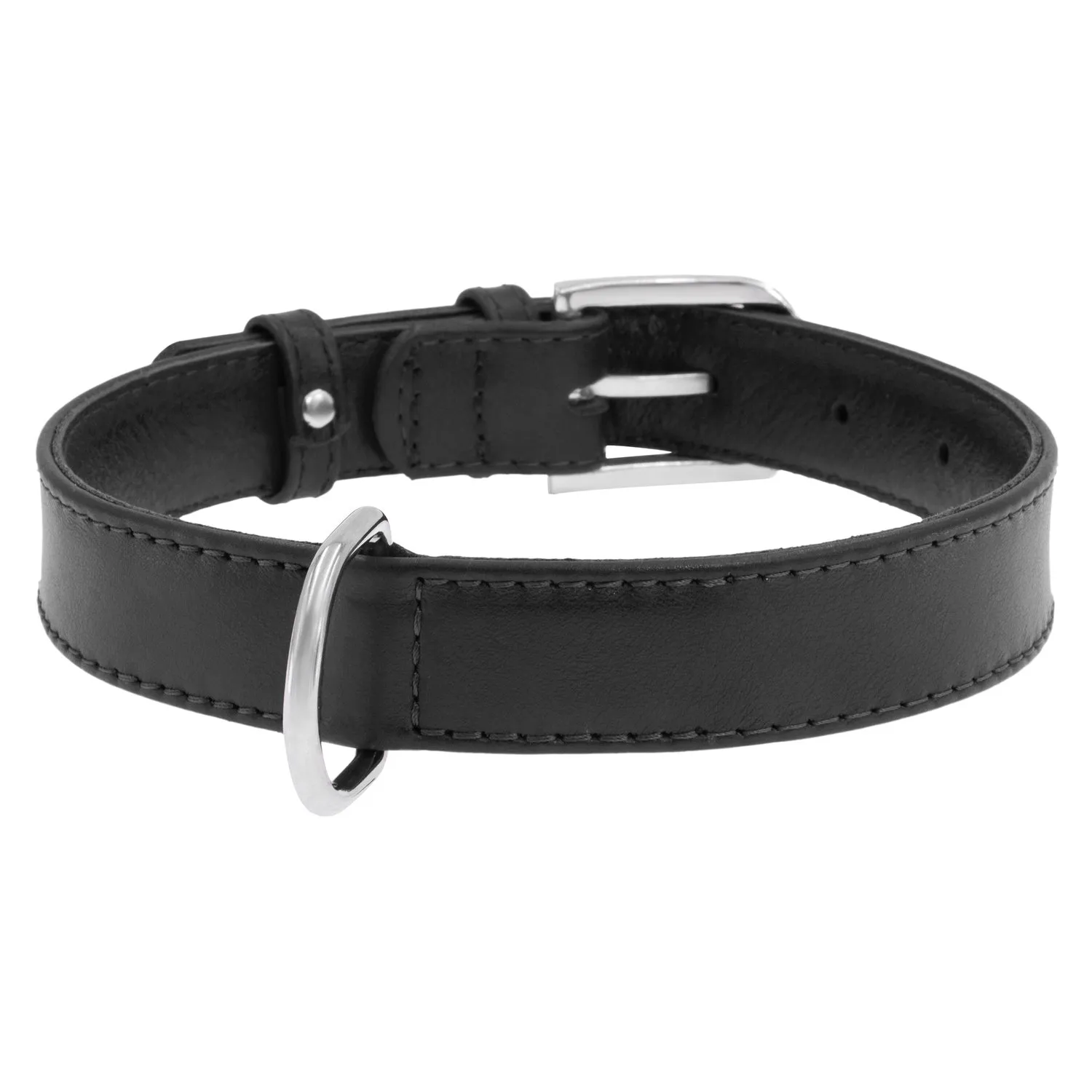 CoLLaR Glamour нашийник без прикрас (чорний), W 25 мм, L 38-49 см