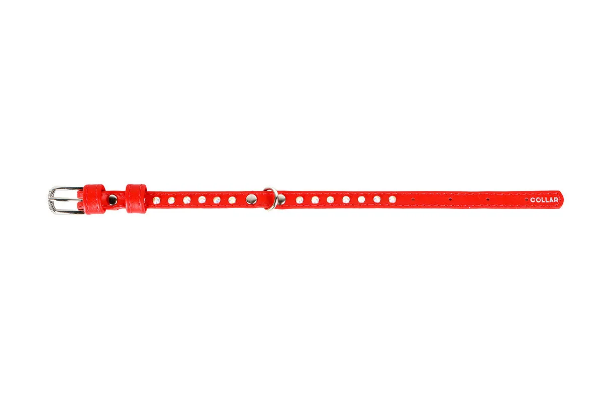CoLLaR Glamour нашийник з клейовими стразами (блакитний), W 9 мм, L 22-30 см