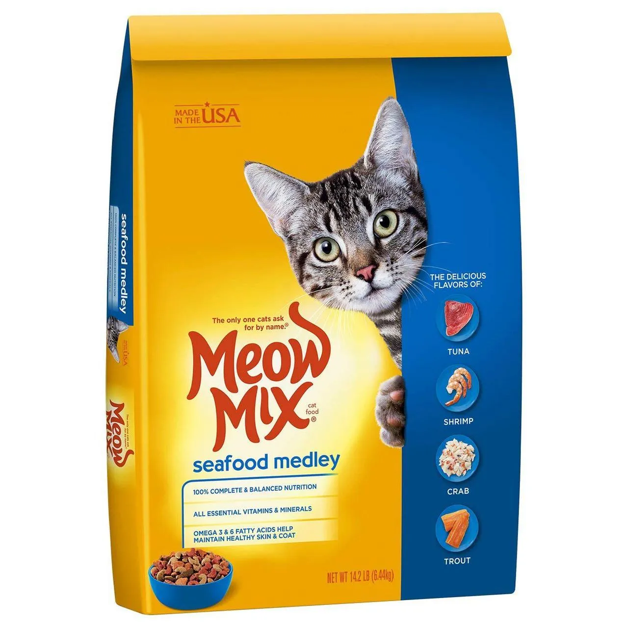 Meow Mix SeaFood, 6.44 кг