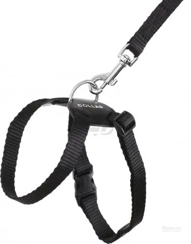 CoLLaR Dog Extremе шлея з нейлону для котів з повідцем (чорна), W 10, А 20-30 см, В 25-40 см, L 110 см